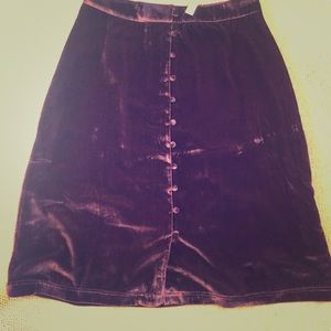 Madewell Velvet A-line Skirt
